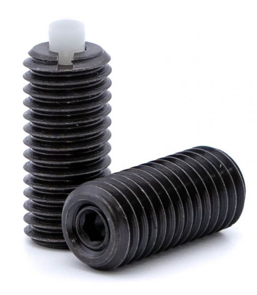 Federnde Druckstücke mit Gewindestift und Bolzen 