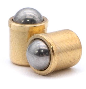 Spring plunger, smooth version with collar 