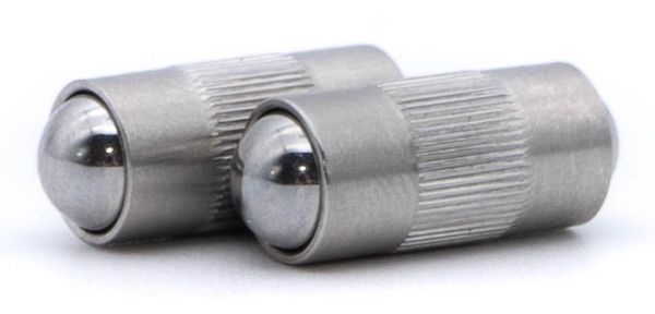 Spring plunger, double-sided with knurl