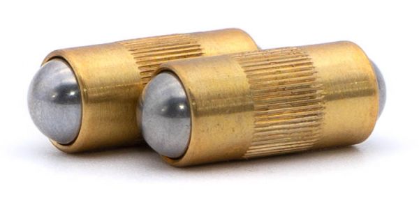 Spring plunger, double-sided with knurl