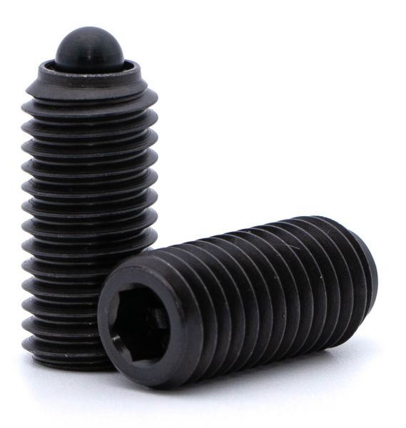 Spring plungers with hexagon socket and bolts