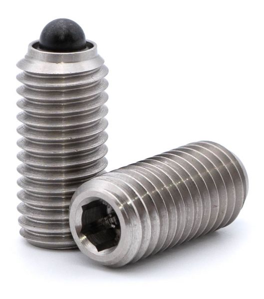 Spring plungers with hexagon socket and bolts